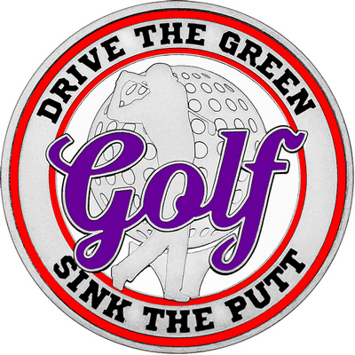 Purple "Golf" with Red Outer Circular Borders